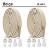 1Pair/2Pair NEW Elastic Shoe Laces Flat Shoelaces Without Ties Kids Round Snap Lock  Adult Quick Shoelace Shoe Accessories