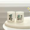 Dehua White Porcelain Cartoon Gongfu Tea Cup - Single Person Host Tasting Set, Small Ceramic Gift Cup