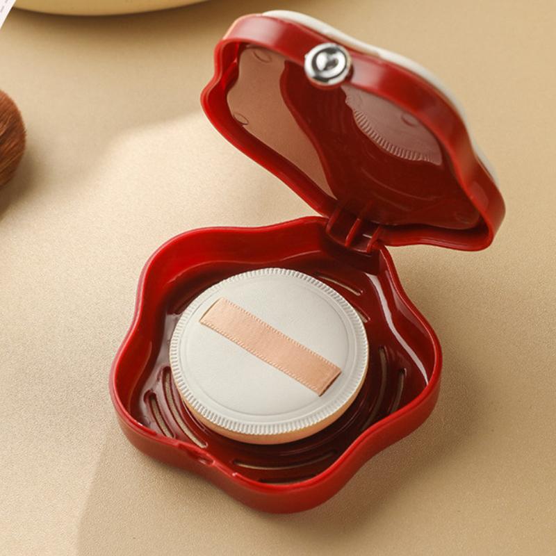 Double-Layer Folding Powder Puff Boxes Breathable Moisture-Proof Enlarged And Thickened Air Cushion Puff Storage Box Makeup Case