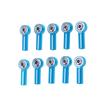 10PCS M3 26mm Aluminum Link Rod End Ball Joint for 1 10 1 8 Universal Remote Control CarBlue