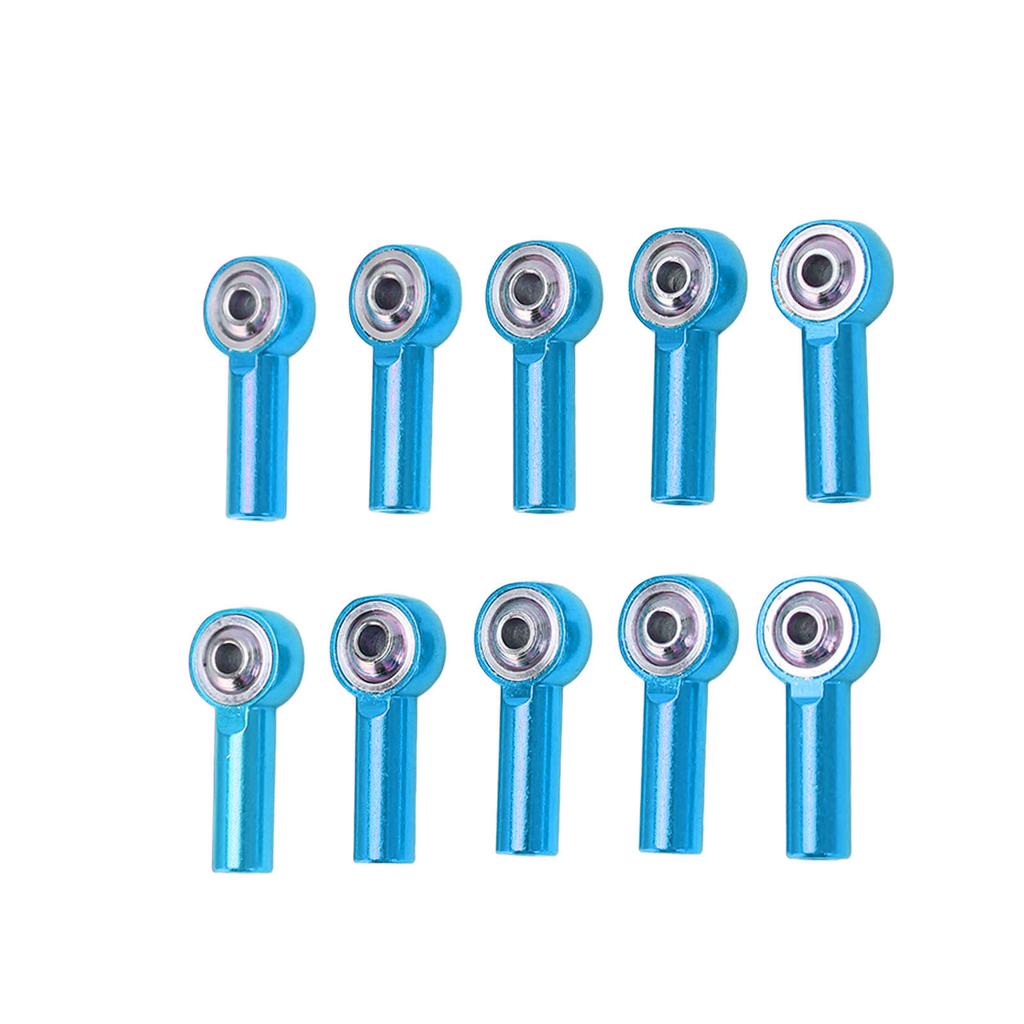 10PCS M3 26mm Aluminum Link Rod End Ball Joint for 1 10 1 8 Universal Remote Control CarBlue