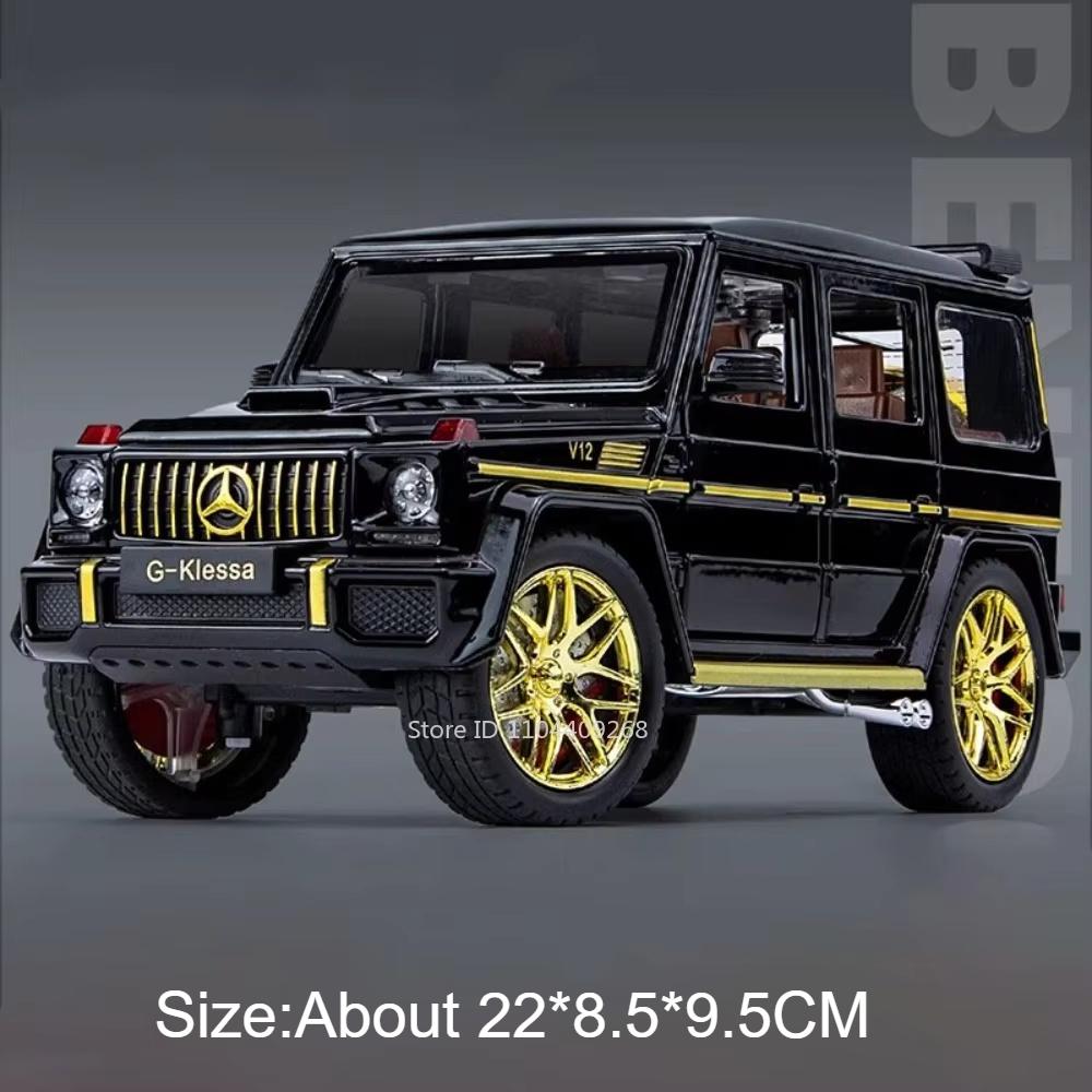 1:24 GLS63 G63 Alloy Model Car SUV Toy Diecast Metal Music Light Off-road Vehicle Models Ornaments For Children Kids Gifts