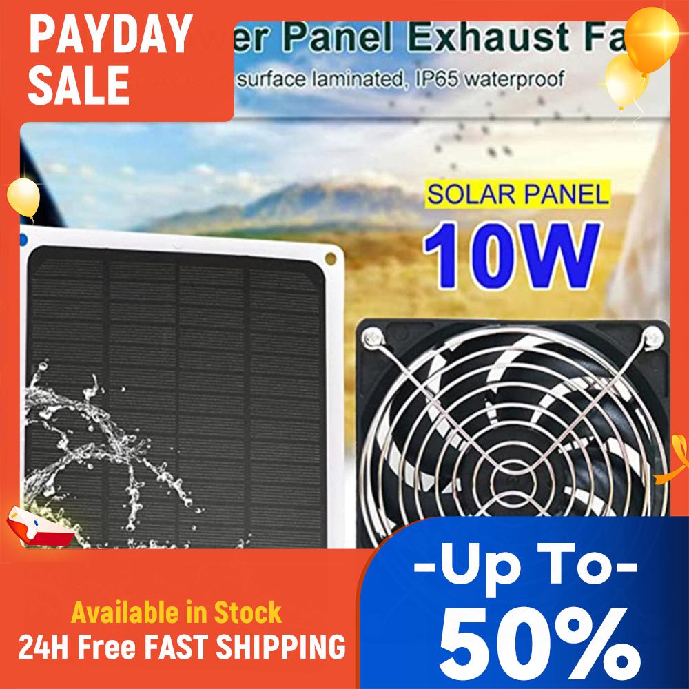 10 W Waterproof Solar Powered Fan Solar Powered Exhaust Fan Solar Exhaust Intake Fan Solar Ventilation Equipment for Pets China Mainland