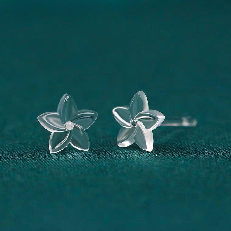 Clear Resin Earrings with Soft Glue & Invisible Ear Care for Students