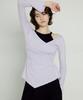Debiweeo Asymmetrical Wrap Long Sleeve Devi-T0141-Lavender