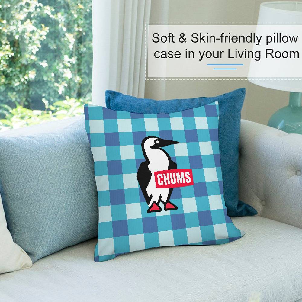Design C-Chums-s Pillow Case Short Plush Double-sided Print Square Throw Pillow Covers Sofa Home Cushion Decor