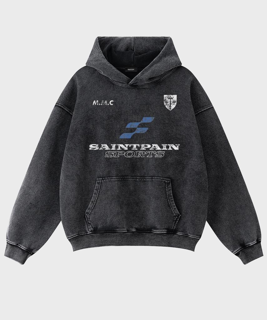Sp Block Pigment Oversized Hoodie Black
