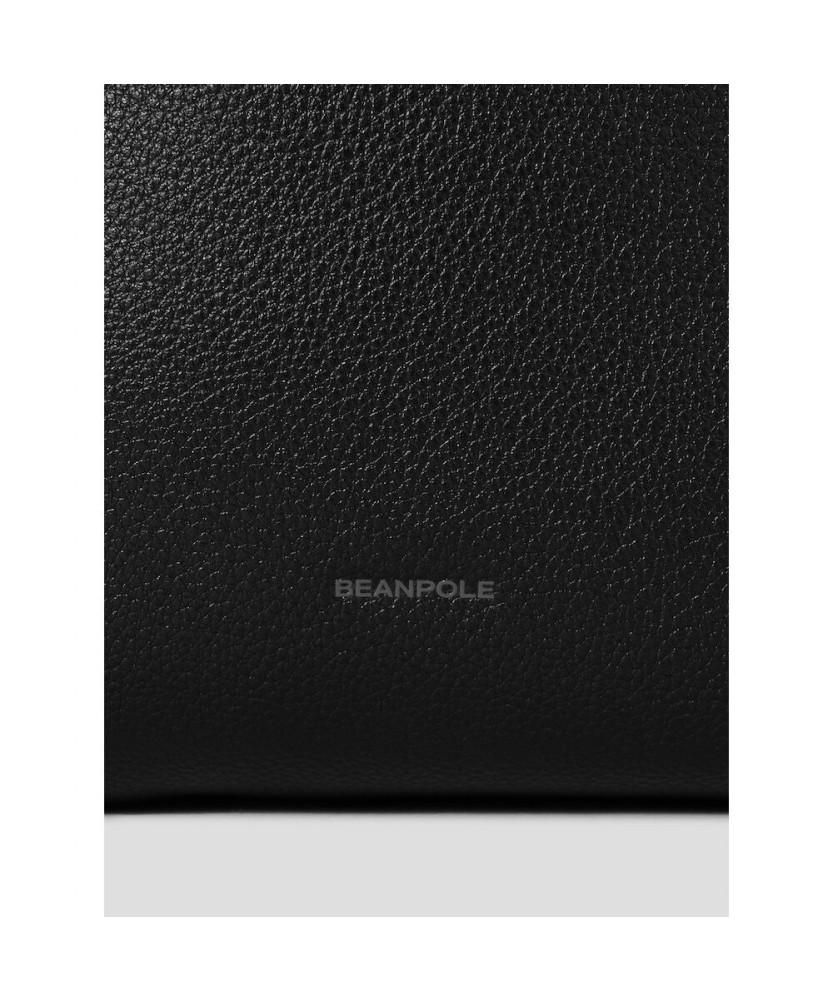 Beanpole Accessory Bien Leather Medium Slouch Bag - Black
