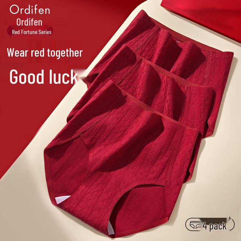 

ODIFEN Women s Cotton Seamless High-Waist Briefs M (80-100 jin)