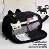 Mignon Chat Noir Capybara Peluche Grande Capacité Trousse à Crayons Pour Étudiants Organisateur de Papeterie