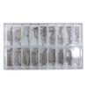 360 pièces Goupilles fendues argentées pour bracelet de montre avec boîte Acier inoxydable Bracelet de montre Bracelet Maillons Goupilles fendues Assortiment Outils de réparation