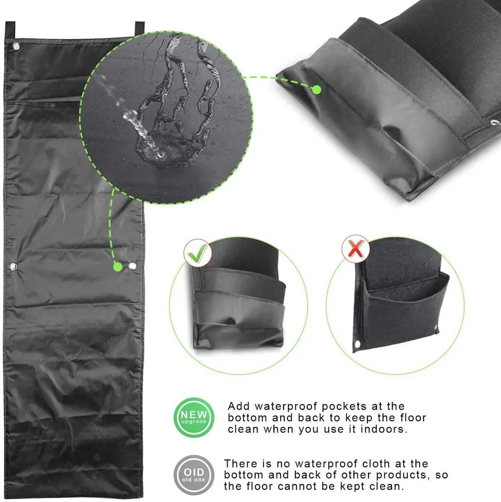Vertical Felt Bag Planting Bag Greening Plant Wall Cultivation Bag Seedling Bag Plant Wall Hanging Bag