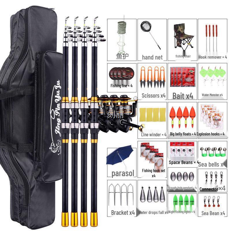 Ultra-Hard Sea Rod Set with Accessories for Long Cast Fishing