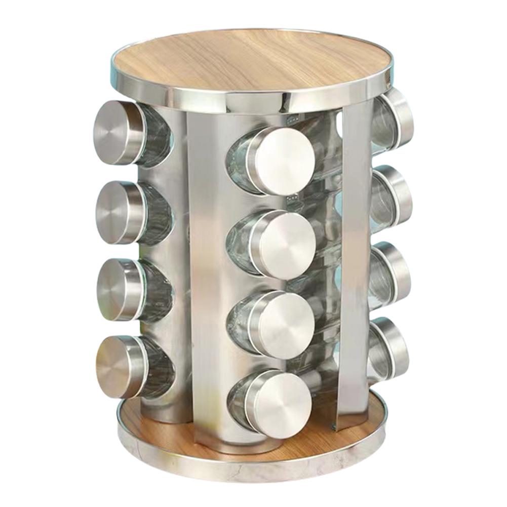 121620 Jars Stainless Steel Rotating Spice Rack Organizer Countertop Spice Rack Spice Tower for Countertop Kitchen Cabinet 14090₽