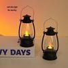 Retro Swing LED Candle Hurricane Lamp - Bedside Night Light & Decorative Atmosphere Ornament