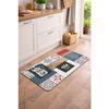 Decorative Kitchen Mat - EDEN - Coffee & Tea - 45 X 75 Cm - Blue - Non-slip