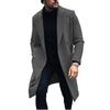 Autumn and Winter Woolen Men's Coat Long Trench Coat Jacket Double-breasted