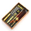 European Style Alloy Vintage Feather Pen Set Fountain Dip Feather Pen Set