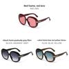 Fashion Oversized Round Sunglasses With Blue Uv400 Pc Lenses For Women And Men