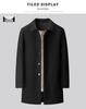 Men's Mid-Length Windbreaker with Removable Fur Lining and Velvet, Business Casual Large Size Coat
