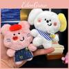 Overalls Pig Squeaky Plush Toy Pendant Keychain Super Soft Pp Detachable Cotton