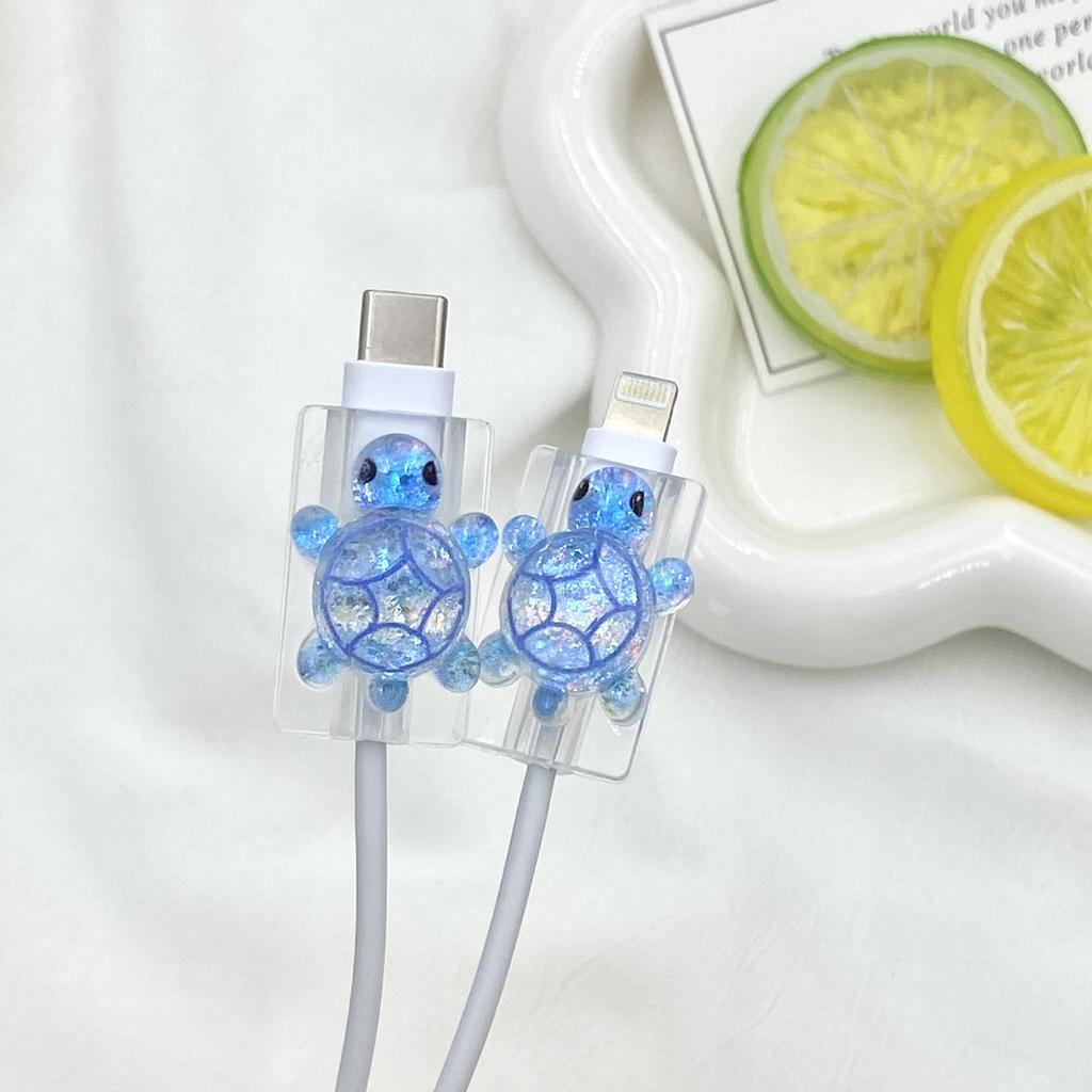 2Pcs Charger Cable Winder Protector White Bear Cartoon Saver Data Line Protective Case Earphone Cord Sleeve Cover Wire Organizer