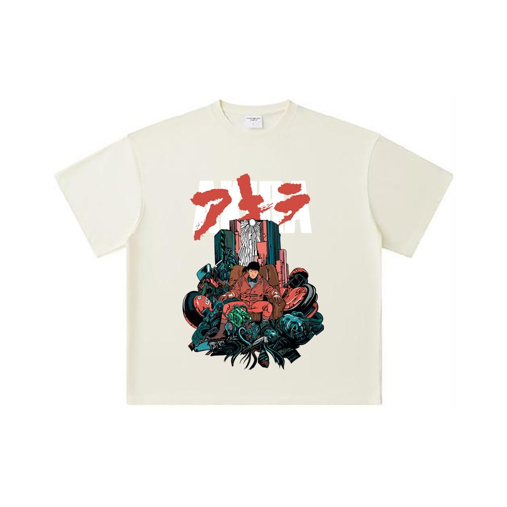 260 GSM Double Yarn 32 Count 100% Cotton Akira V1 Print Unisex Heavy Cotton T Shirt