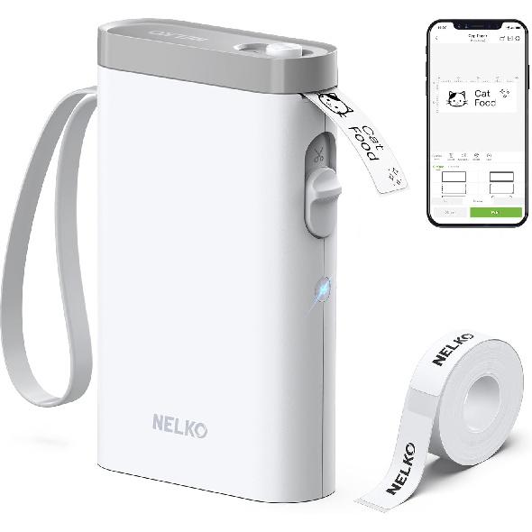 Nelko Label Maker Machine with Tape, P21 Bluetooth Label Printer, Wireless Mini Label Makers with Multiple Templates for Organizing Office Home,
