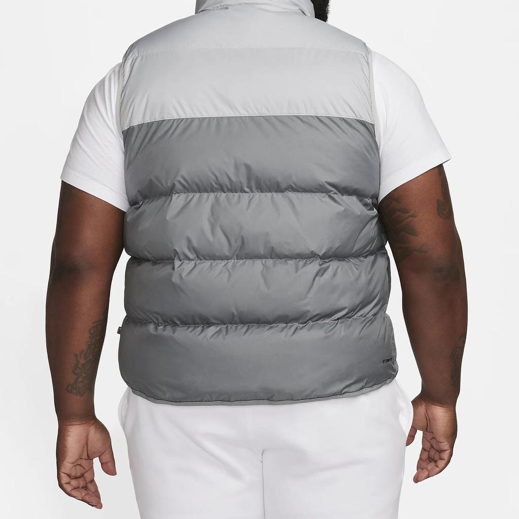 Nike Storm-FIT Windrunner Color Block Logo Stand Collar Zip Vest Men Vests Gray FB8193-077