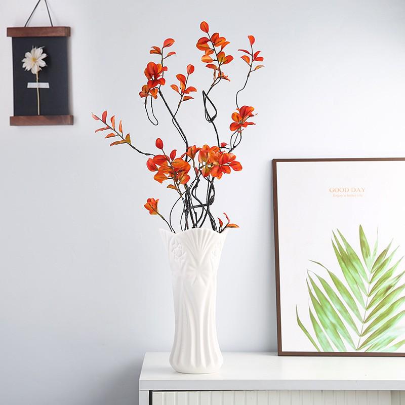 Große Nordic Weiße Keramikvase für Hydroponik & Trockenblumen - Moderne Wohnkultur