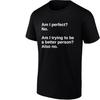 Am I Perfect No Am I Trying To Be a Better Person Also No Shirt