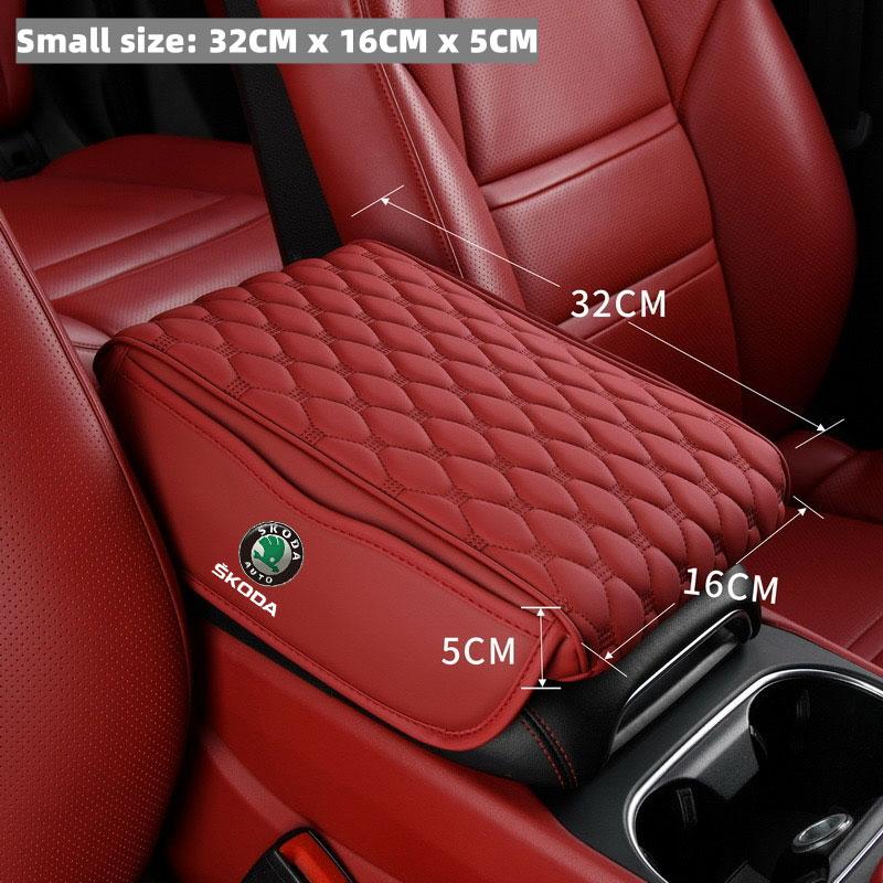 AAAJI1 Car Armrest Mat Center Console Arm Rest Protection Cushion For Skoda Octavia 3 2 Superb 3 Kodiaq Fabia Kamiq Karoq Accessories