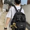 Schoolbag Double Shoulder 1011 New Korean Version Large Capacity Student Schoolbag Men's Leisure Tide Travel Backpack Multi-functional Backpack