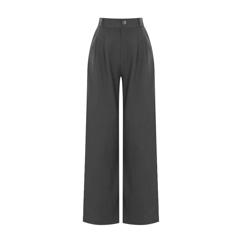 TVIEW Basic Two-Pin Tuck Banding Slacks_V6A-Cpt004