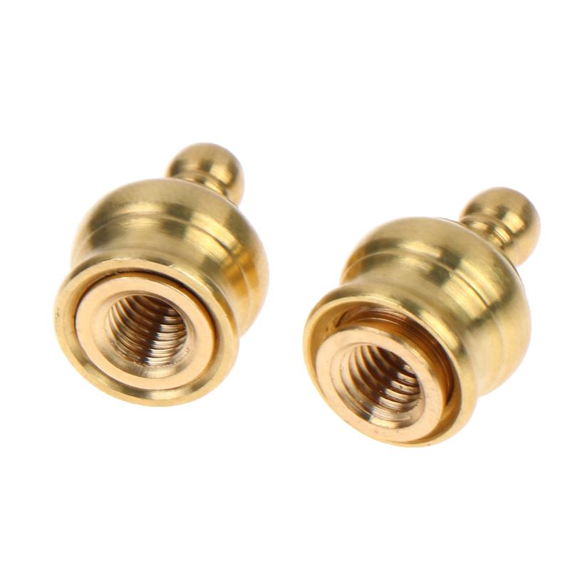 2 Sets Solid Brass Lamp Shade Screw Cap Nuts with Reducing Adapter Heavy Duty for Home DIY Lighting Projects Lamp Repair Parts