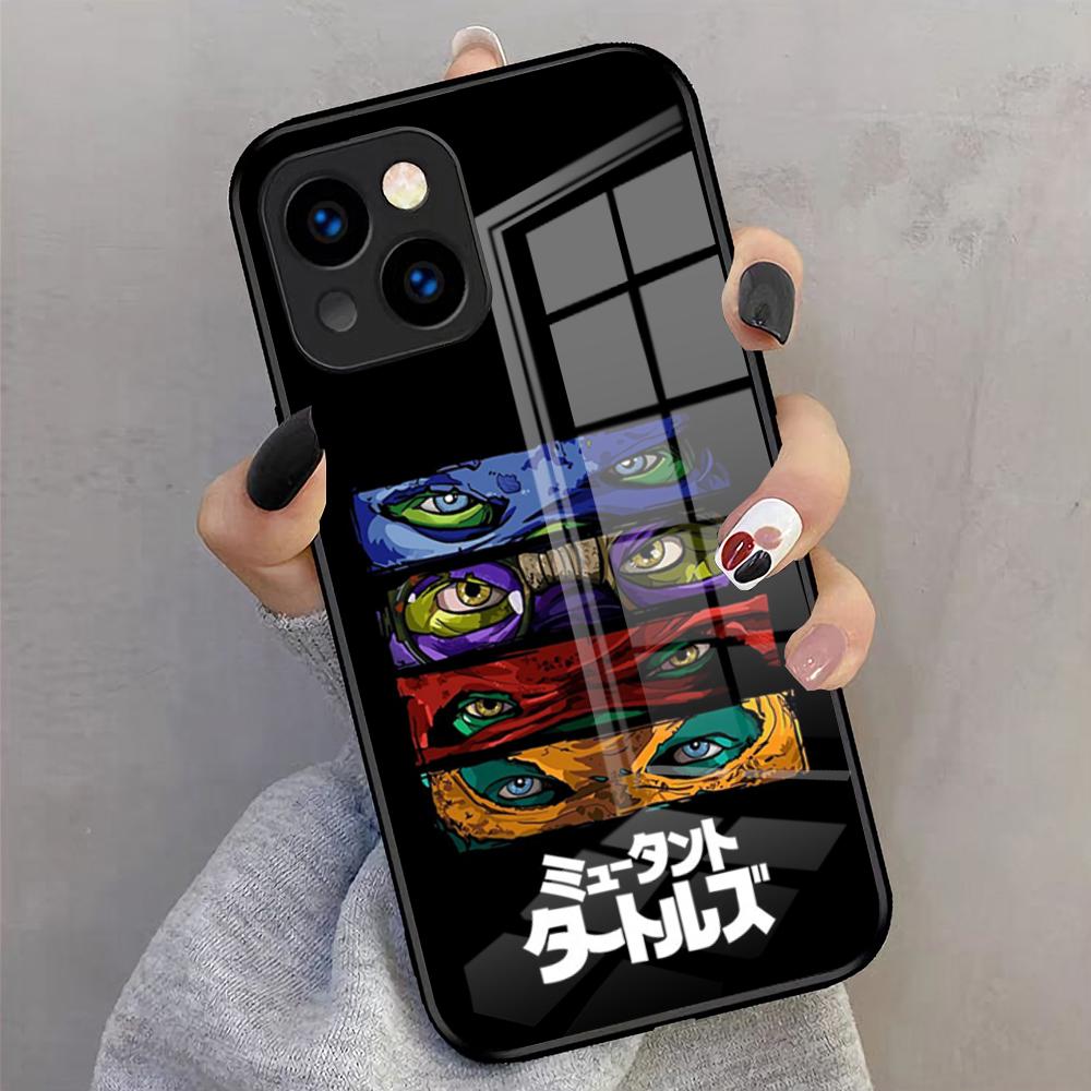 Anime Tortugas Ninjas Phone Case For IPhone 17 Pro Max 16 15 14 Pro Max 13 11 X Xs Xr 8 7Plus Glass Cover