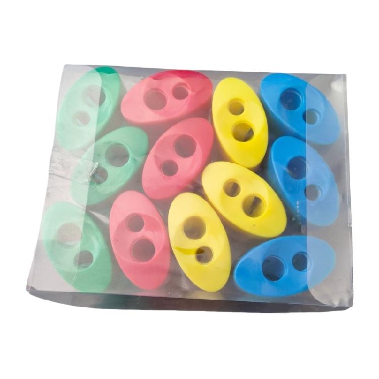 12Pcs Manual Pencil Sharpener Double Hole Sharpeners Ergonomic Manual Pencil Sharpener for School Stationery Supplies