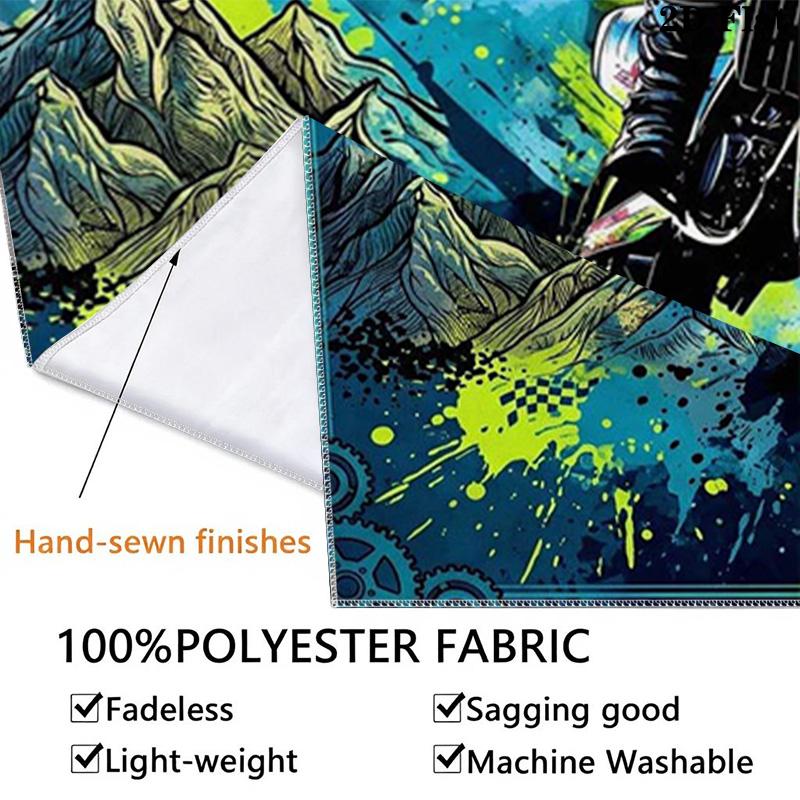 Moto Art Wall Tapestry Aesthetic Wall Hanging Printed Fabric Blanket Decorative Tapestries for Bedroom Living Room Home Decor