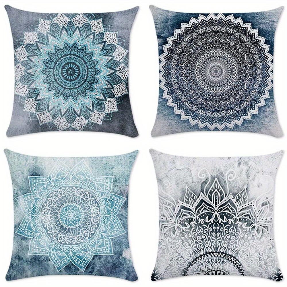 Mandala Patterned Pillowcase ,Sofa Bedroom Cushion Cover, Single-sided Printing, Without Pillow Core