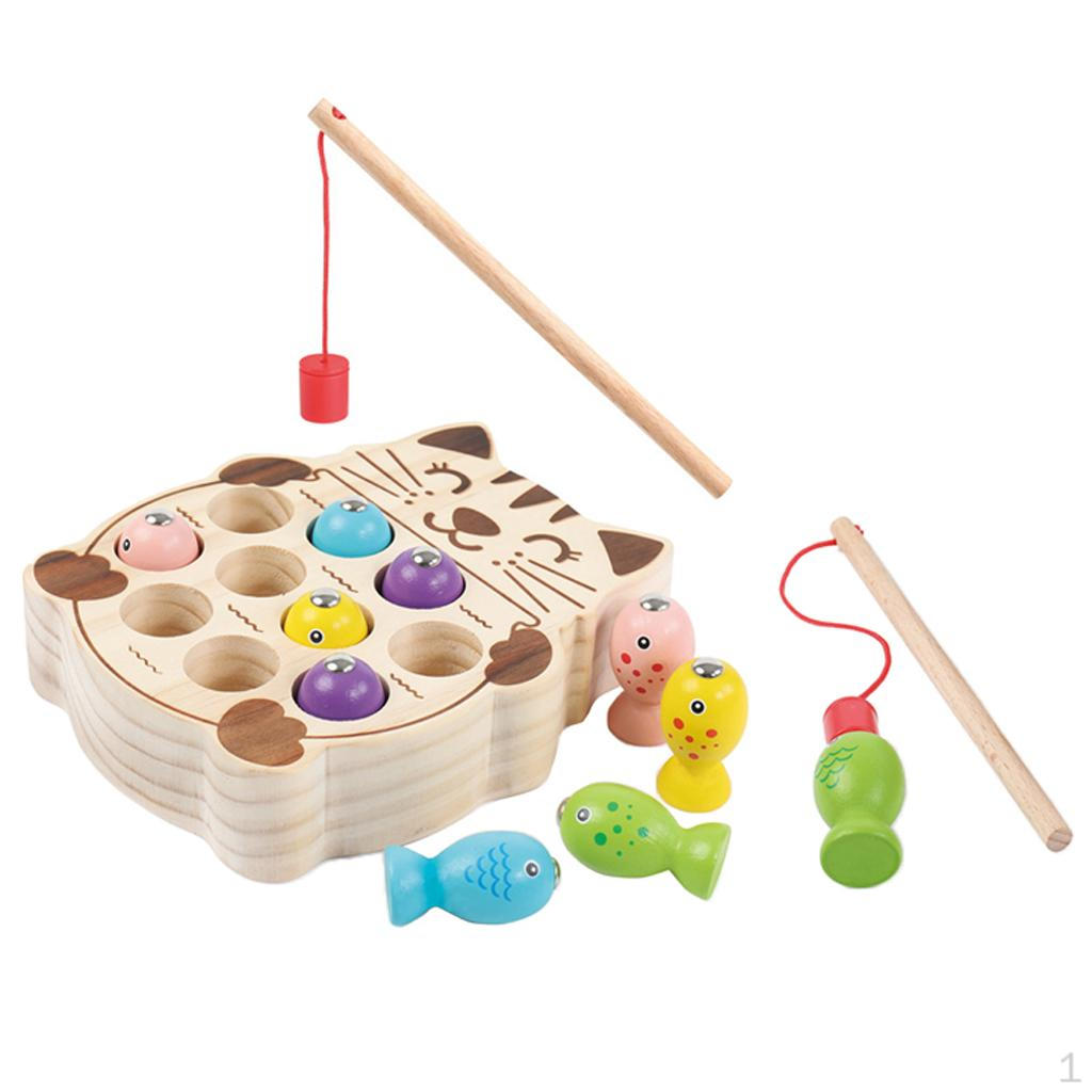 

Деревянный набор игрушек для игры в рыбалку для кошек, детский ролевой подарок
