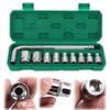 10Pcs 6-Point Car Wheel Lug Nut Removal Sockets Tool 1/2 Inch Drive with 8-24mm Sizes & L-Type Handle for Most Cars Repair