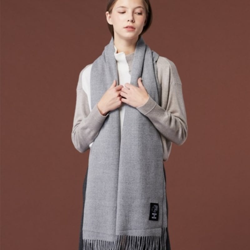 RECLOW Schlichter Schal Hellgrau