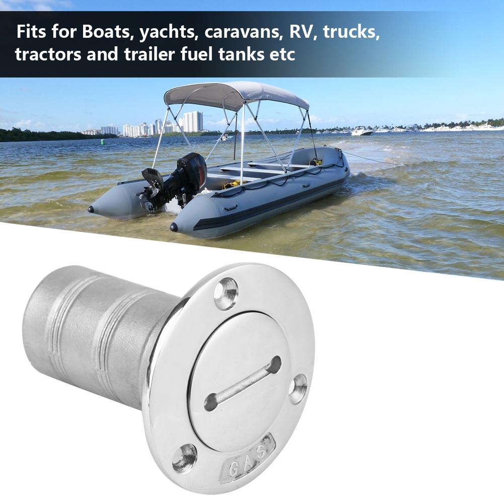 Boat Marine Stainless Steel Fuel Gas Oil Tank Deck Fill Filler Port Key