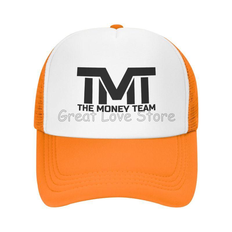 

Floyd Mayweather TMT Print Baseball Cap Unisex Breathable Hip Hop Mesh Caps Summer Sun Protection Cap Adjustable Snapback Hat Adjustable помаранчевий
