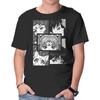 Unisex Crew Neck T-Shirt Moon And Planets Graphic Short Sleeve Casual Tee