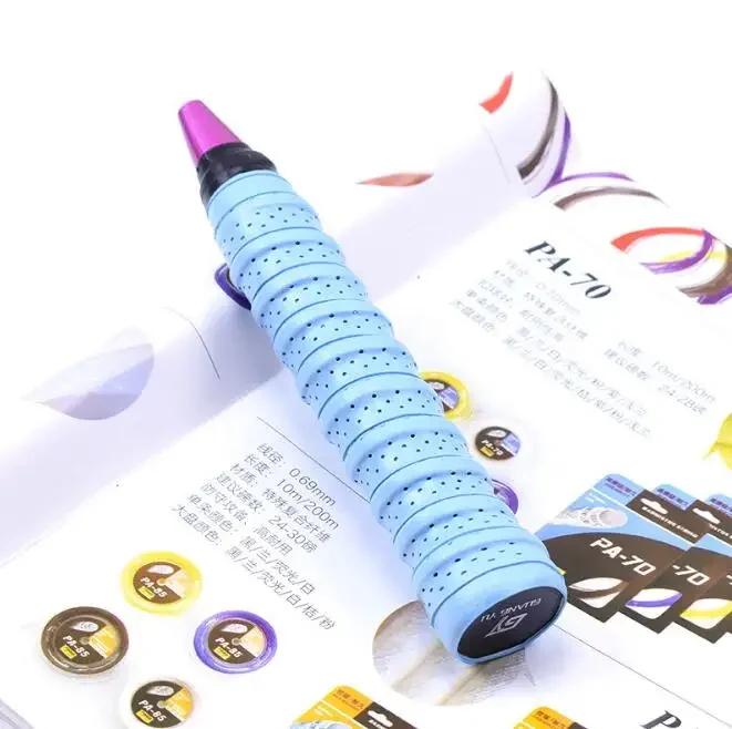 10 buc respirabil 0,75 mm benzi de sudoare pentru racheta de tenis, bandă de prindere anti-alunecare perforată absorbantă, bandă de mâner pentru badminton, suprapuneri