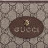Gucci wallet Neo Vintage series, aged metal tiger head decorated with presbyopia logo, zipper closure, canvas patchwork, wallet, same style for men