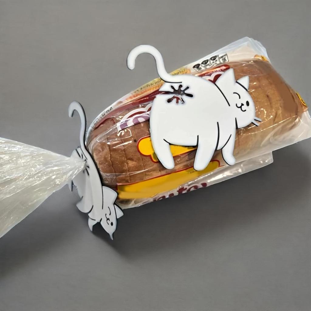 Cute Cat Snack Bag Sealing Clip Acrylic Seal Decorative Funny Butt Clip Cat Food Storage