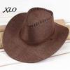 Cappello da Escursionismo da Donna Stile Western Cowboy con Cordino Antivento da Uomo, Cappello a Tesa Larga in Lino Protezione Solare per Viaggi all'Aperto, Costume Cosplay di Halloween, Traspirante