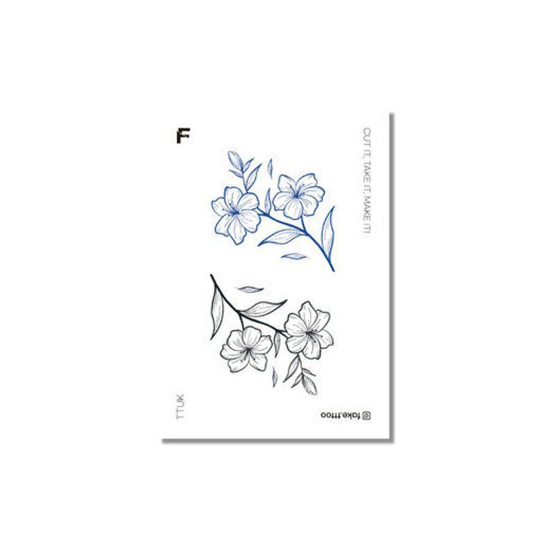 Черная наклейка-тату на стол